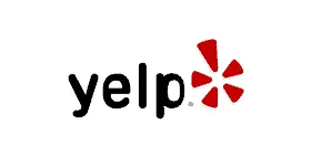 Yelp logo on a white background.